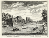 135728 Gezicht vanaf het Zandpad op de Vecht bij Breukelen met links het huis Vechtvliet, uit het zuiden.